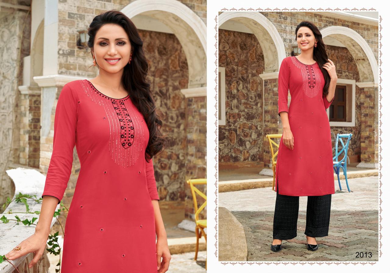 HARIYAALI KUNTUM New Exclusive Wear Designer Rayon Latest Kurti With Bottom Collection